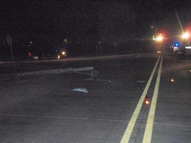 Power pole hit, Jacoby and Center Ave. November 19, 2010